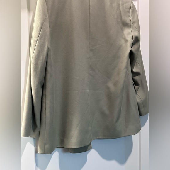 Zara double breasted mid green Olive oversized Blazer - Picture 9 of 10